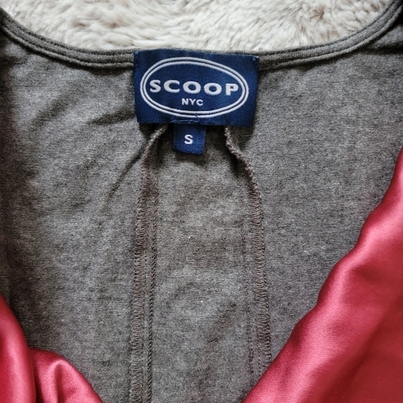 Scoop NYC Pink Silk Gray Fabric Sleeveless Lightweight Blouse Size S - Picture 6 of 10